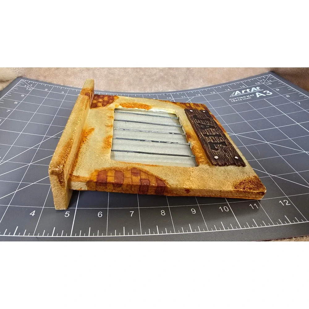 Rustic Western Jail Cell Photo Frame Resin Brick Stucco Outlaw Decor 4x3